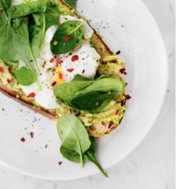 eggs and guacamole toast 